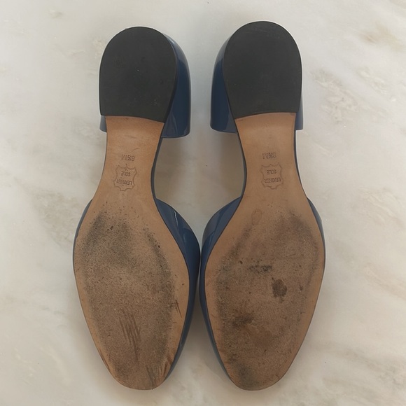 Tory Burch D’Orsay Blue Patent Leather Flats - Picture 11 of 12